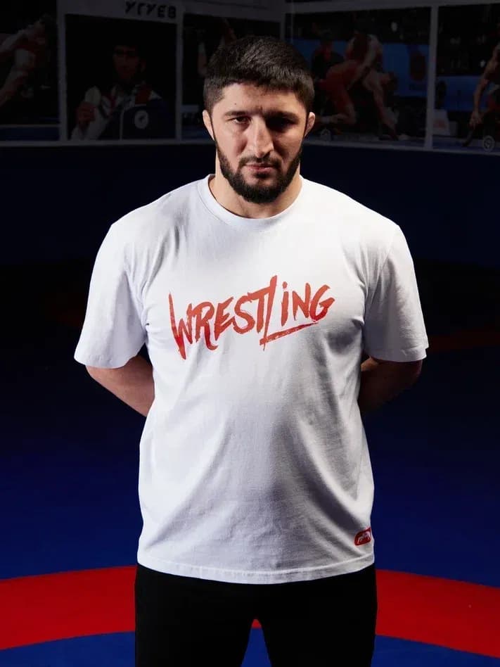 Футболка хлопок ФСБР "Wrestling", для мужчин, цвет белый